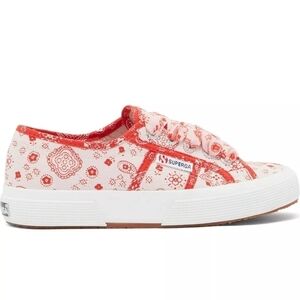 Superga Bandana Mix Sneakers Pink and Red NWT
